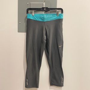 Nike dry fit grey and blue leggings